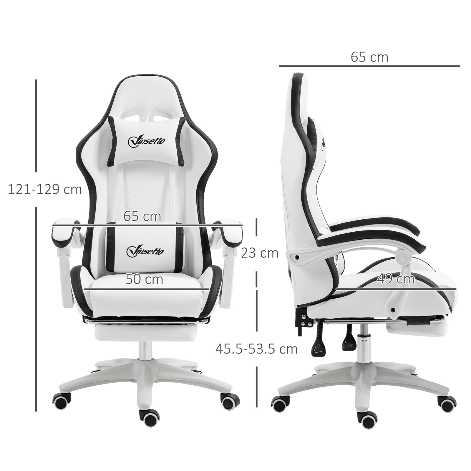 Racing Gaming Chair Reclining PU Leather Computer Chair with Headrest