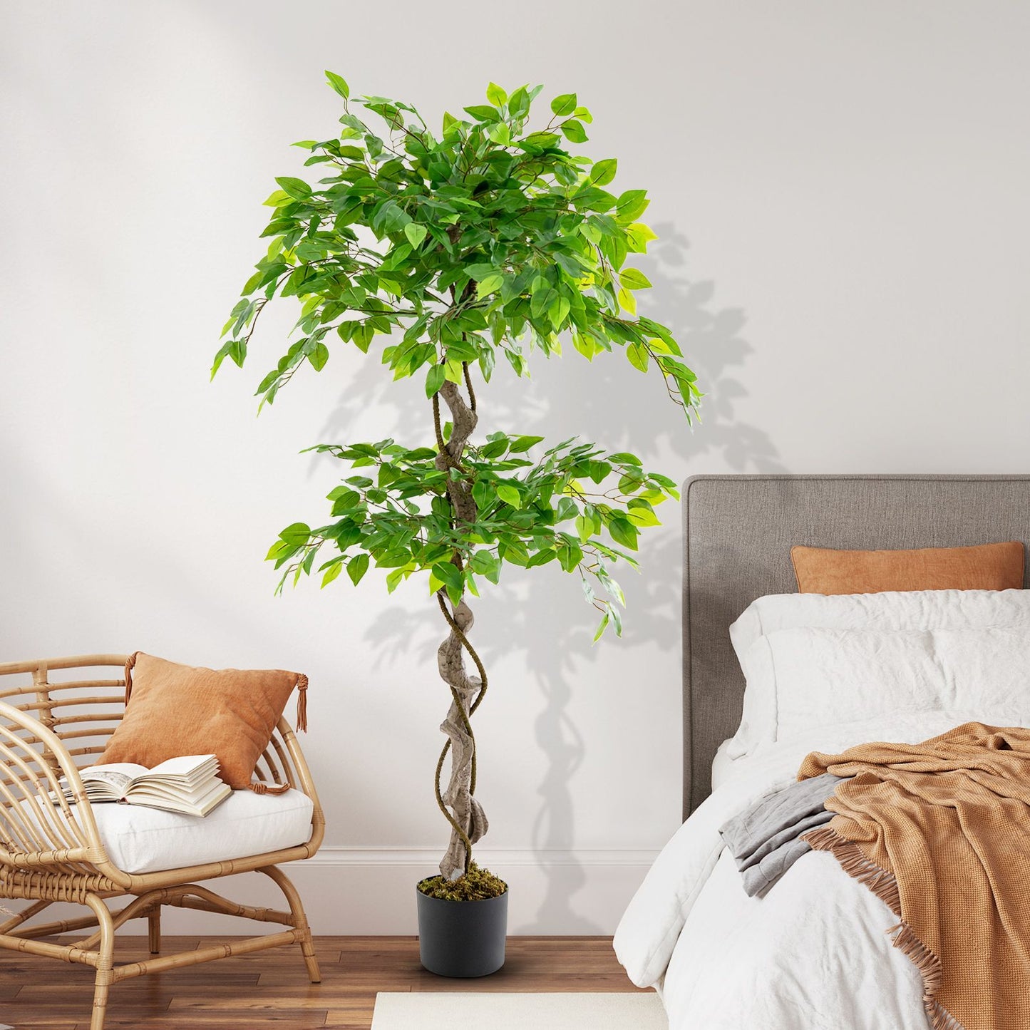 150 CM Artificial Ficus Tree Tall Indoor Plant with 882 Leaves