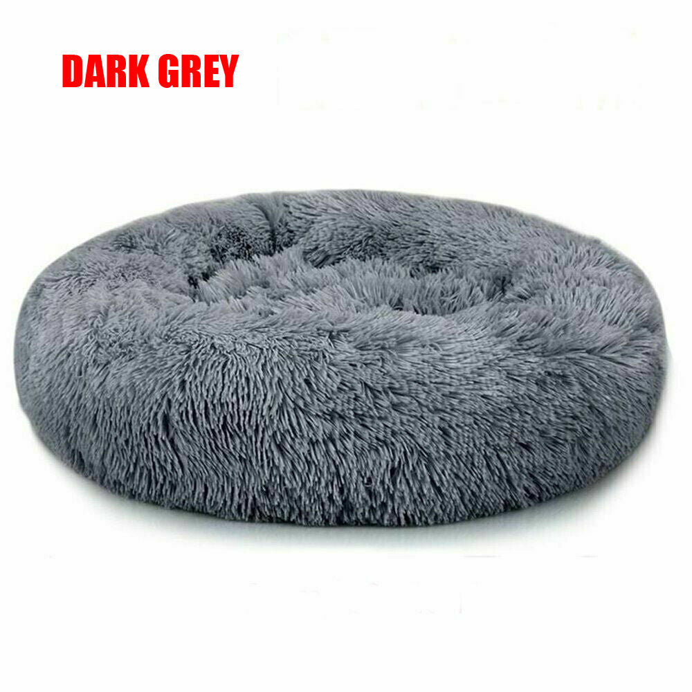 Extra Large Dog Cat Pet Calming Bed Comfy Fluffy Donut Dog Beds round Soft Plush