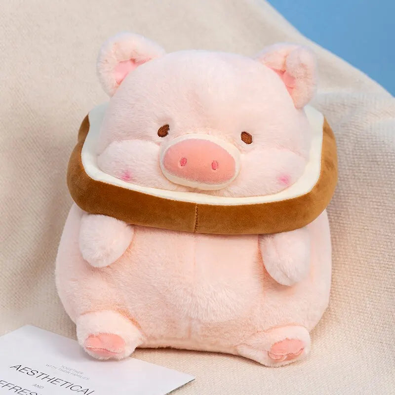 Lovely Lulu Pig Bread Plush Toy Creative Stuffed Animals Pink Piggy Toast Doll Girl Birthday Toys Girlfriend Cute Gift