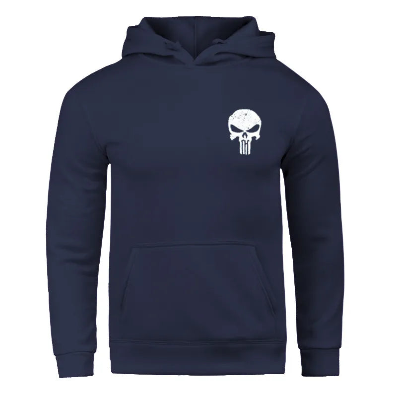 Punishers Printed Fleece Pullover Hoodies Men/Women Casual Hooded Streetwear Sweatshirts Male Skull Harajuku High Quality Tops