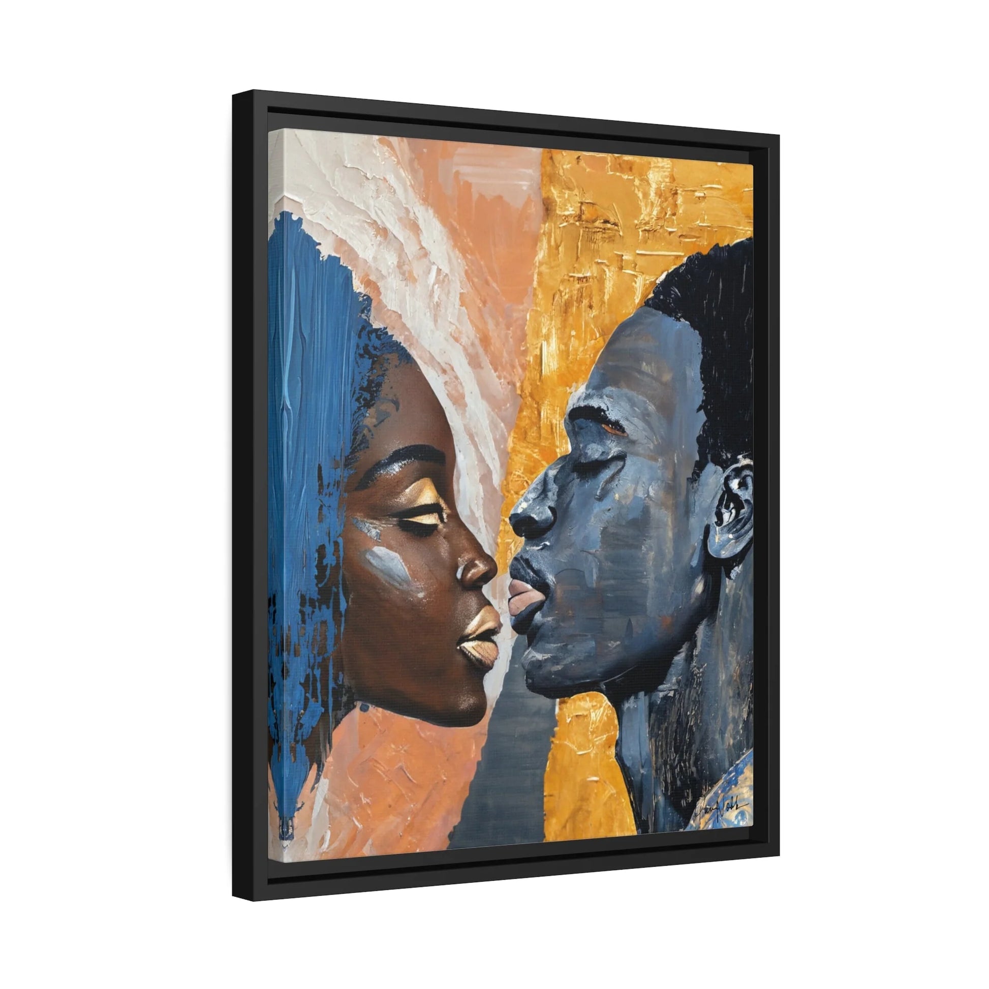 ATTEMPTED KISS Canvas Wall Art - by Queennoble