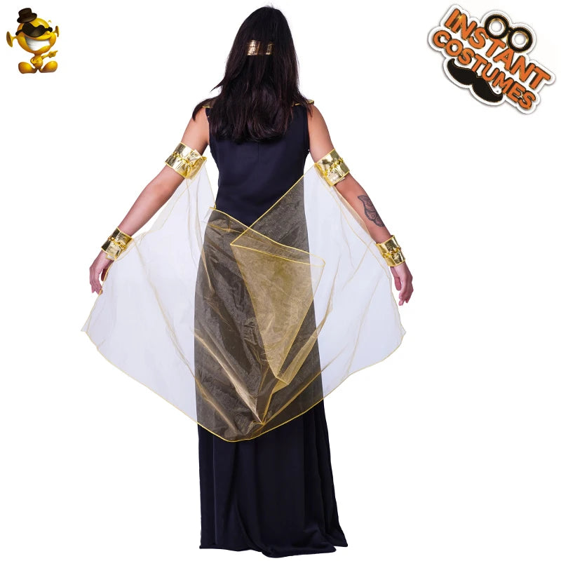 Women Ancient Egyptian Queen Costume Cosplay Halloween Costume Adult Men Egypt Pharaoh Clothes Performance Party