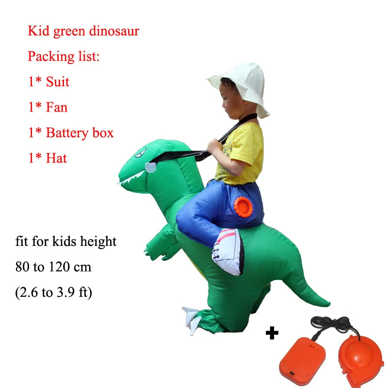 Inflatable Costume Green Dinosaur Sumo Adult Kids Funny Party Fancy Dress Boys Girls Cosplay Halloween Holiday Mascot