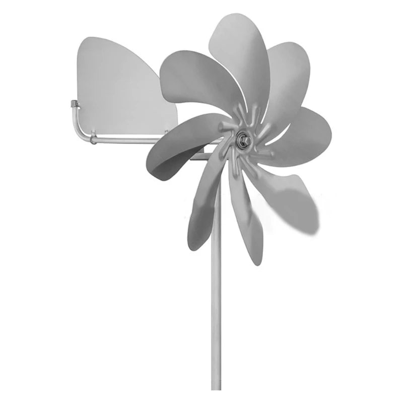 H55A Metal Windmill Decorations Wind Mill Metal Garden Pinwheels Garden Stake Windmill Heavy Duty 3D Garden Decorations