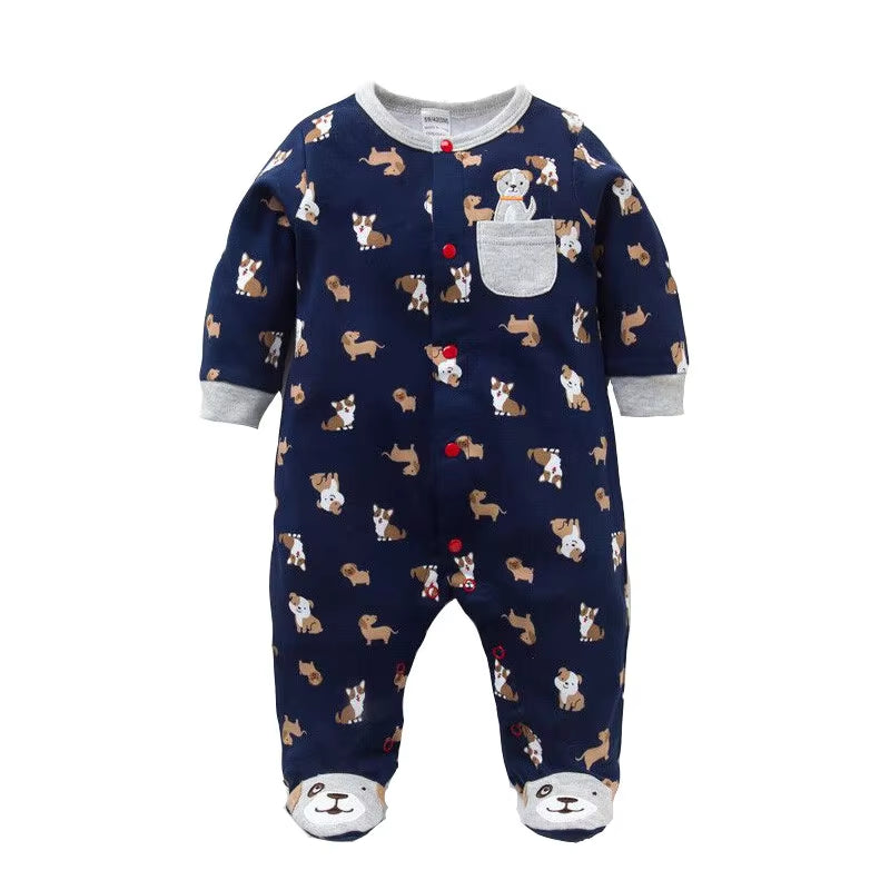 2022 Spring Autumn Baby Romper 100% Cotton Newborn Baby Clothes Long Sleeve Baby Girl Clothing Cartoon Jumpsuit Infant Clothes