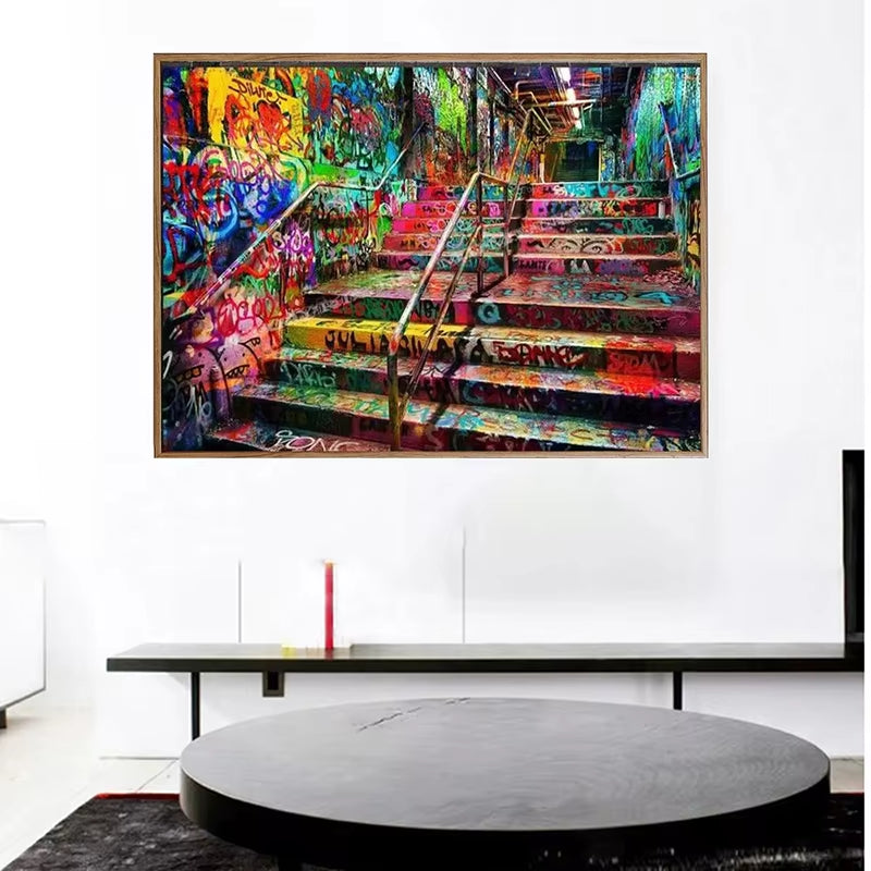 Abstract Graffiti Street Art Canvas Painting Modern Posters and Prints Wall Art Pictures for Living Room Wall Decor Cuadros