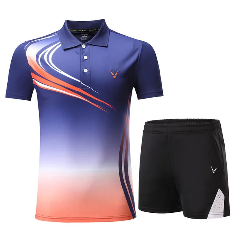 New Tennis Clothes Men Adult Badminton Clothes Men Table Sports Golf Polo Shirts Clothes, Running Exercise T-Shirts Sportswear