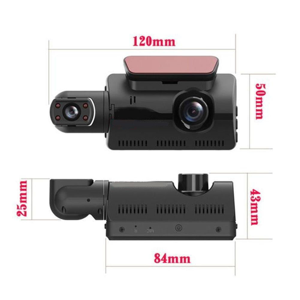 1080P Dual Lens Car Dash Cam Recorder G Sensor DVR Front and Rear Camera Video