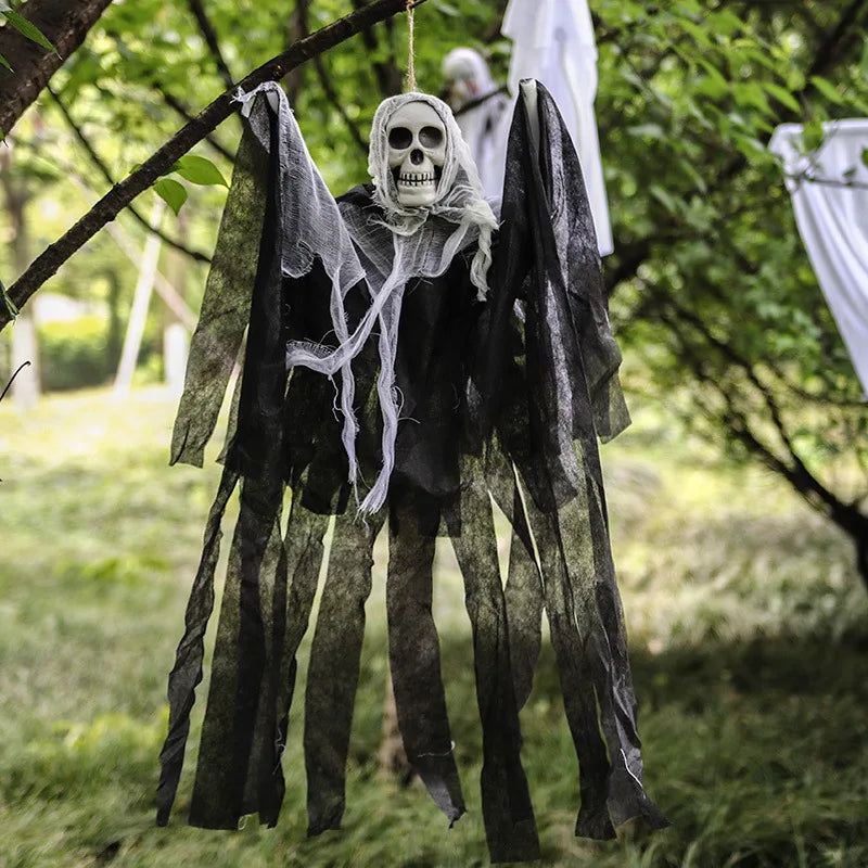 Halloween Hanging Skull Ghost Haunted House Decoration Horror Prop Halloween Party Supplie Pendant Home Indoor Outdoor Bar Decor