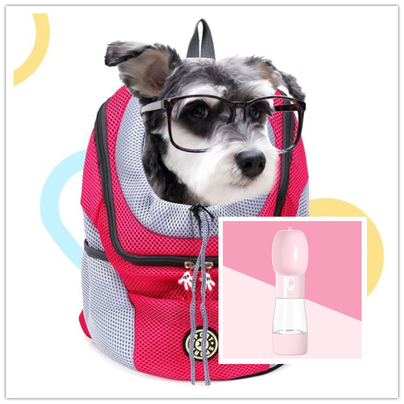 Pet Dog Carrier Carrier for Dogs Backpack Out Double Shoulder Portable Travel Outdoor Carrier Bag Mesh