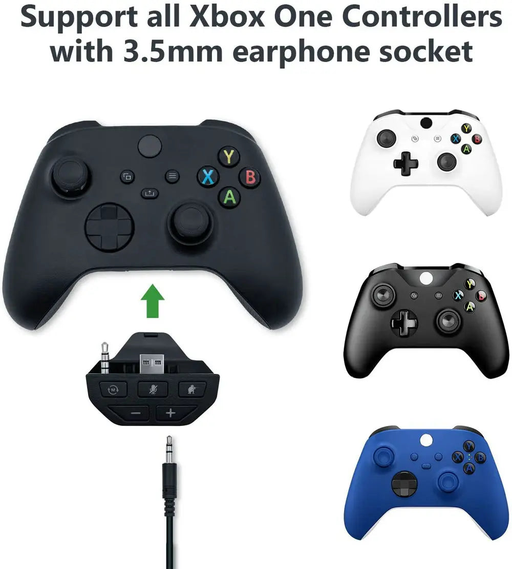 Audio Sound Enhancer for Xbox One Controller Headset Adapter with 3.5Mm Earphone Socket for Xbox Series X/S Headphone Converter