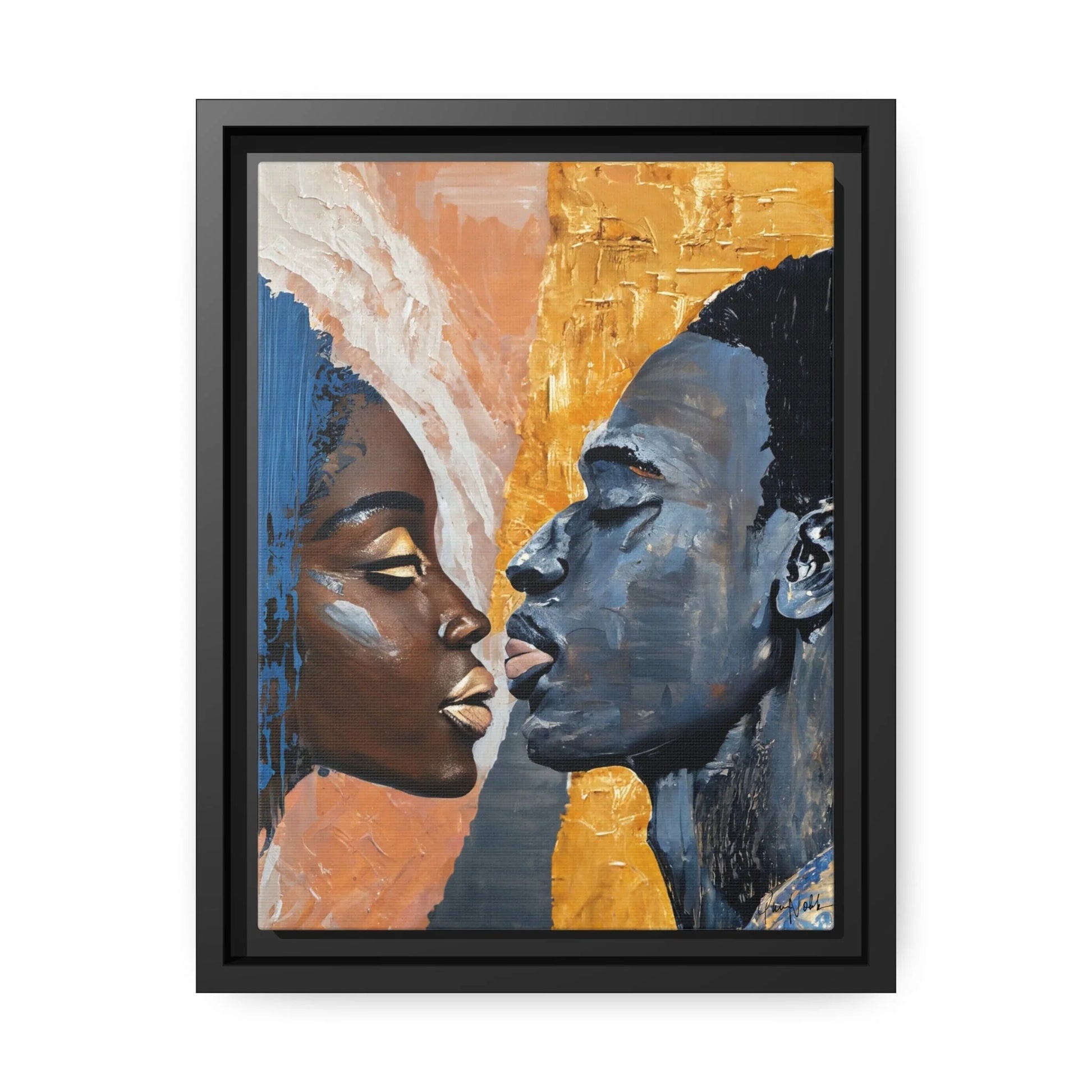 ATTEMPTED KISS Canvas Wall Art - by Queennoble