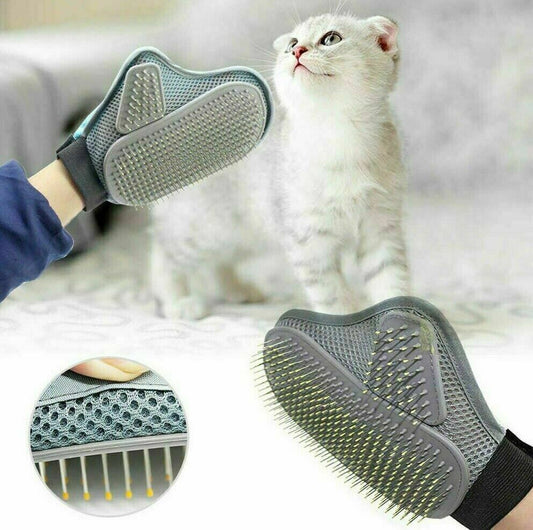 Breathable Heavy Duty Pet Grooming Glove Hair Removal Cat Dog Mitts Gentle Brush