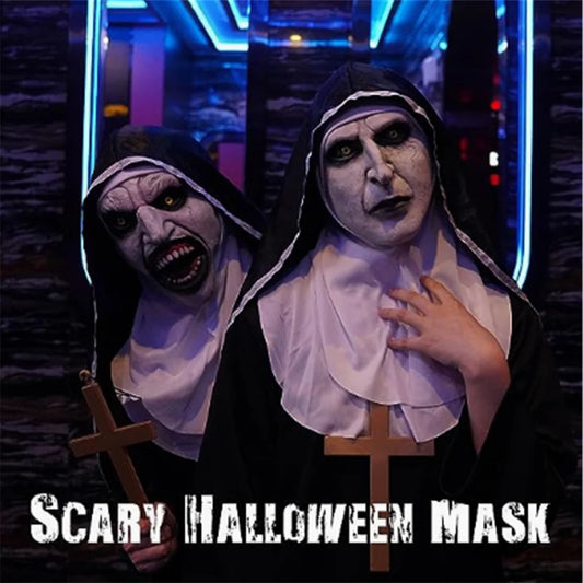 Horror Nun Mask Costume Props for Cosplay