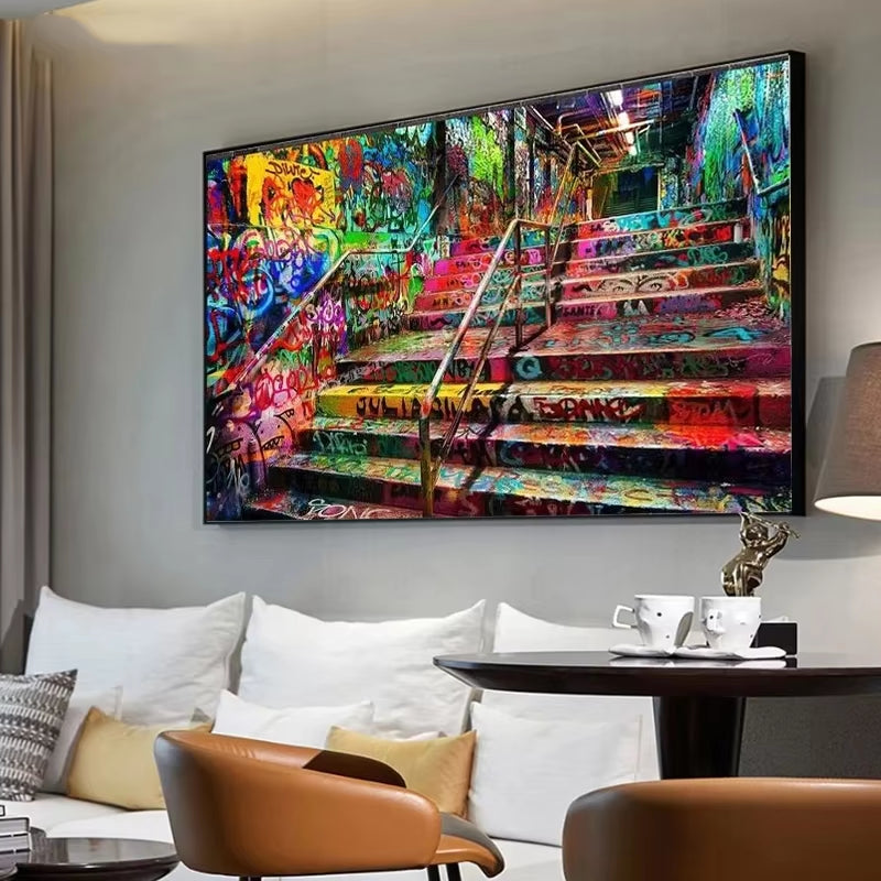 Abstract Graffiti Street Art Canvas Painting Modern Posters and Prints Wall Art Pictures for Living Room Wall Decor Cuadros