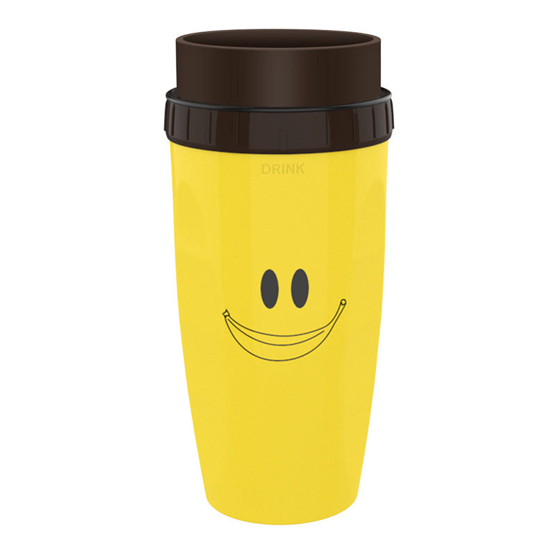 No Cover Twist Cup Travel Portable Cup Double Insulation Tumbler Straw Sippy Water Bottles Portable for Children Adults