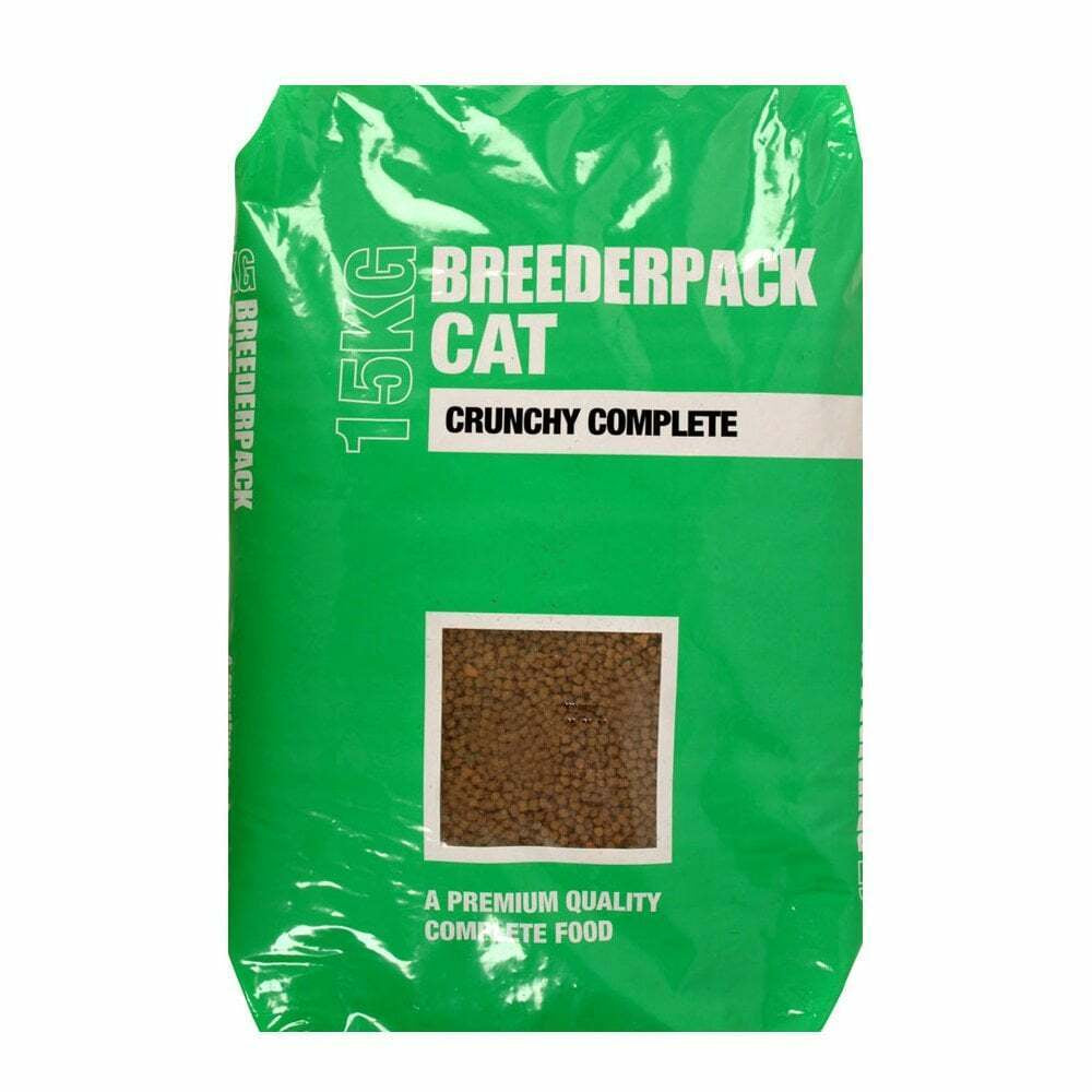 BREEDERPACK CAT CRUNCHY COMPLETE DRY FOOD 15Kg Bag with FREE DELIVERY