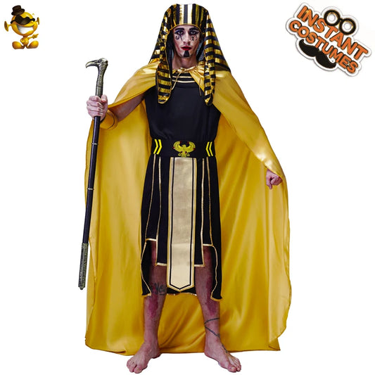 Women Ancient Egyptian Queen Costume Cosplay Halloween Costume Adult Men Egypt Pharaoh Clothes Performance Party