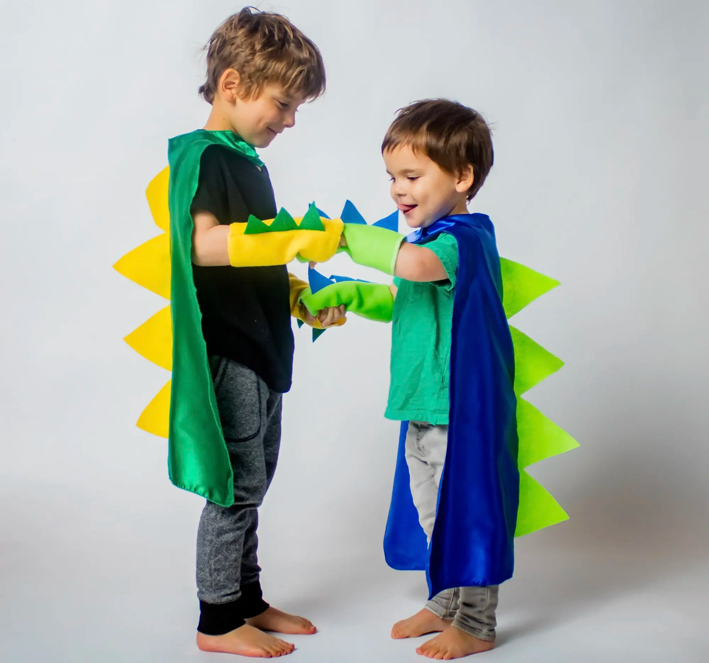 Funny Halloween Costumes Dinosaur Cosplay Cape with Gloves Double Side Colors Birthday Party