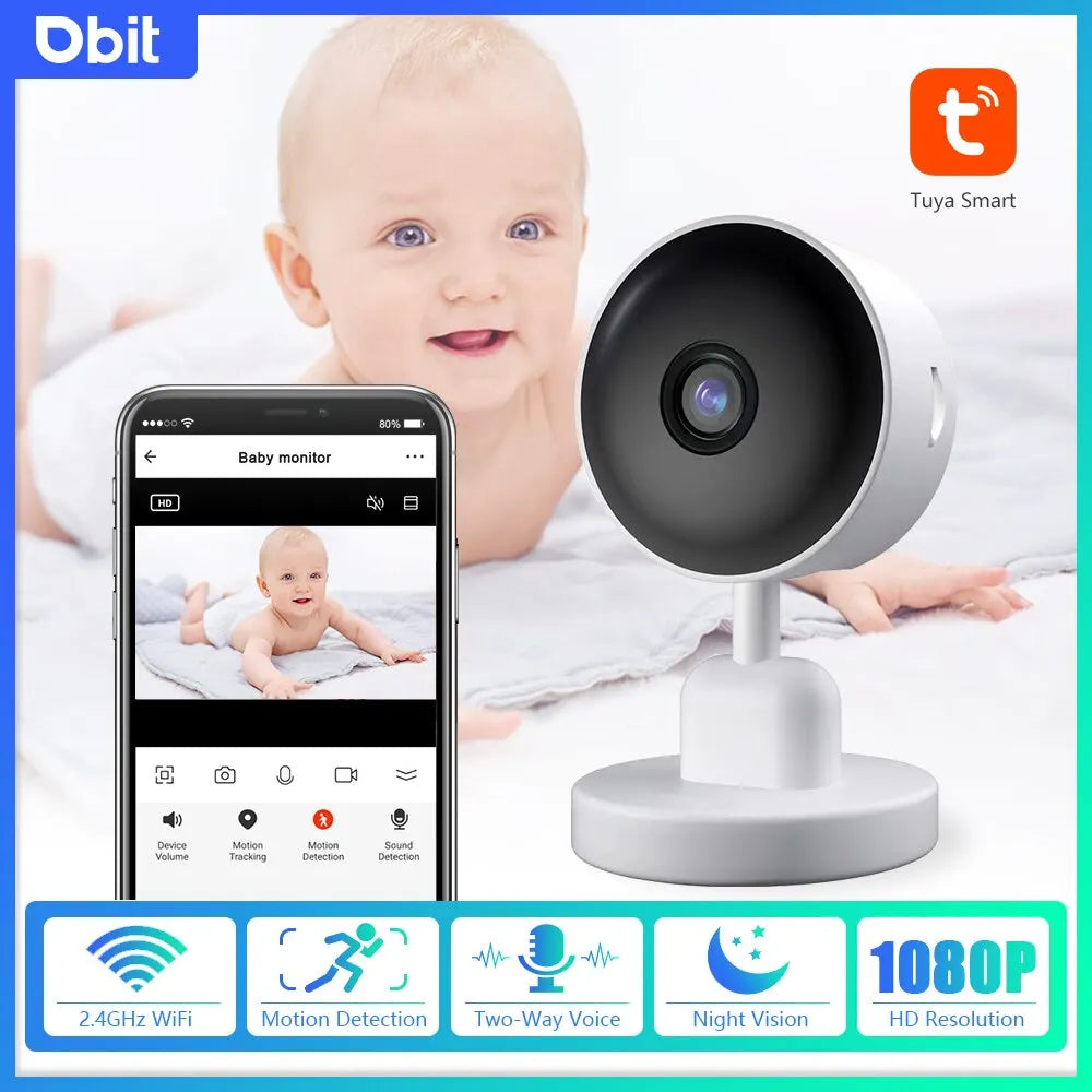 Baby Monitor 3MP Tuya Smart Wifi Video Surveillance Cameras Newborn Baby Security Protection Two Way Audio Night Vision