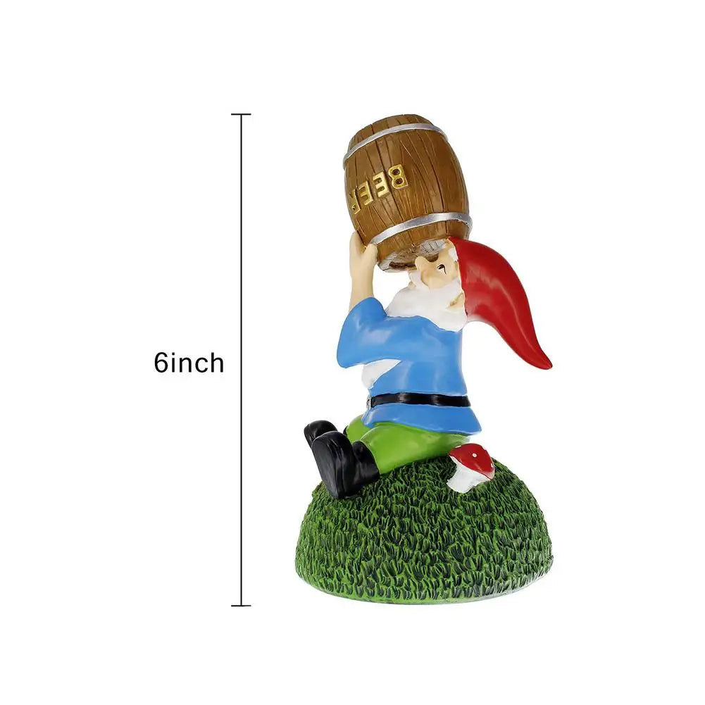 Funny Resin Figurines Garden Gnome White Beard Dwarf Garden Decoration Statue Gnome Decoration Villa Home Figurines Decoartion