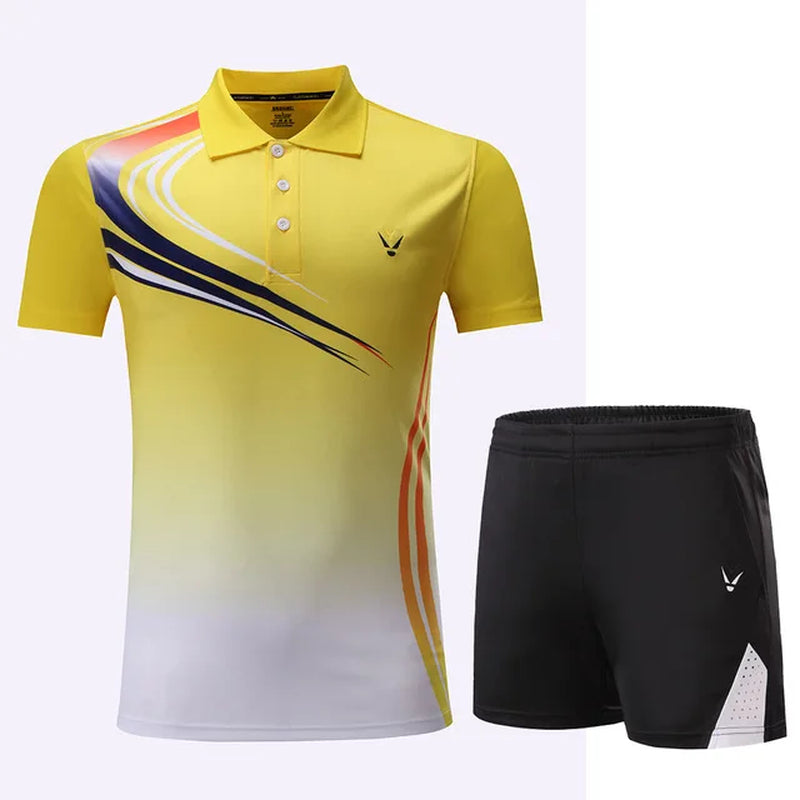 New Tennis Clothes Men Adult Badminton Clothes Men Table Sports Golf Polo Shirts Clothes, Running Exercise T-Shirts Sportswear