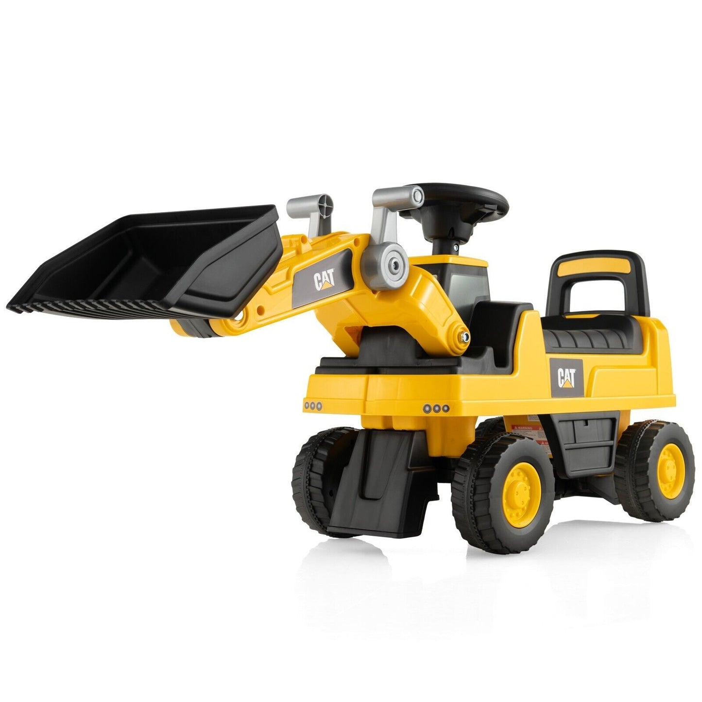 Kid'S Ride-On Excavator with Adjustable Bucket