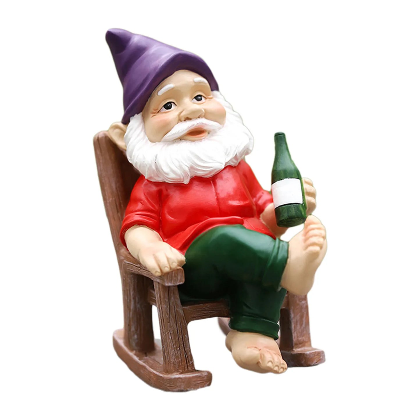 Funny Resin Figurines Garden Gnome White Beard Dwarf Garden Decoration Statue Gnome Decoration Villa Home Figurines Decoartion