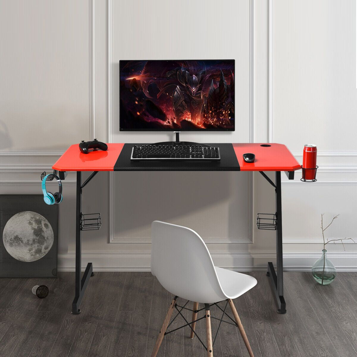 Z-Shaped Carbon Fiber Surface Gaming Desk