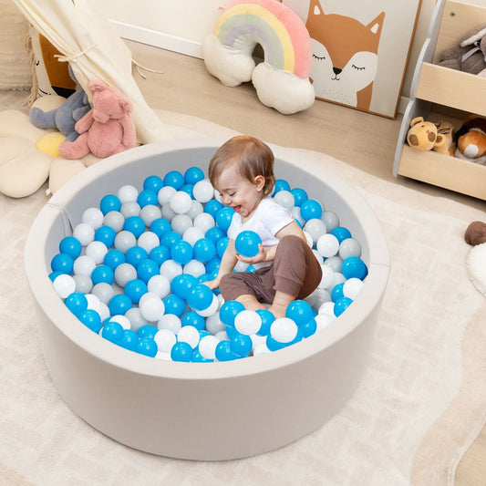 90 X 30Cm Soft round Ball Pool for Toddlers and Baby with 200 Ocean Balls and Storage Bag