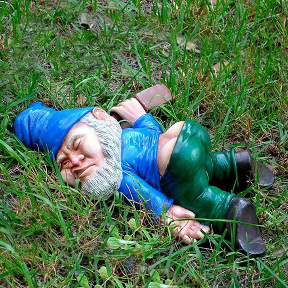 Funny Gnome Ornaments Resin Figurines Naughty Garden Gnome Garden Decoration Figurines Villa Home Garden Statue Decoartion Gnome