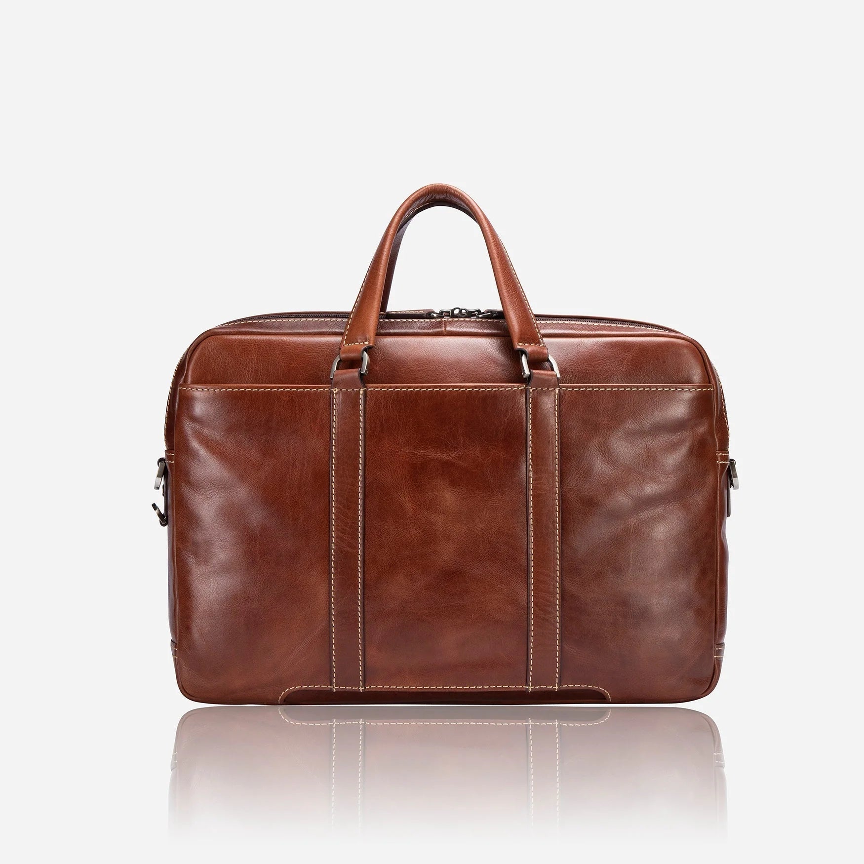 Oxford 17 Inch Laptop Briefcase, Tobacco