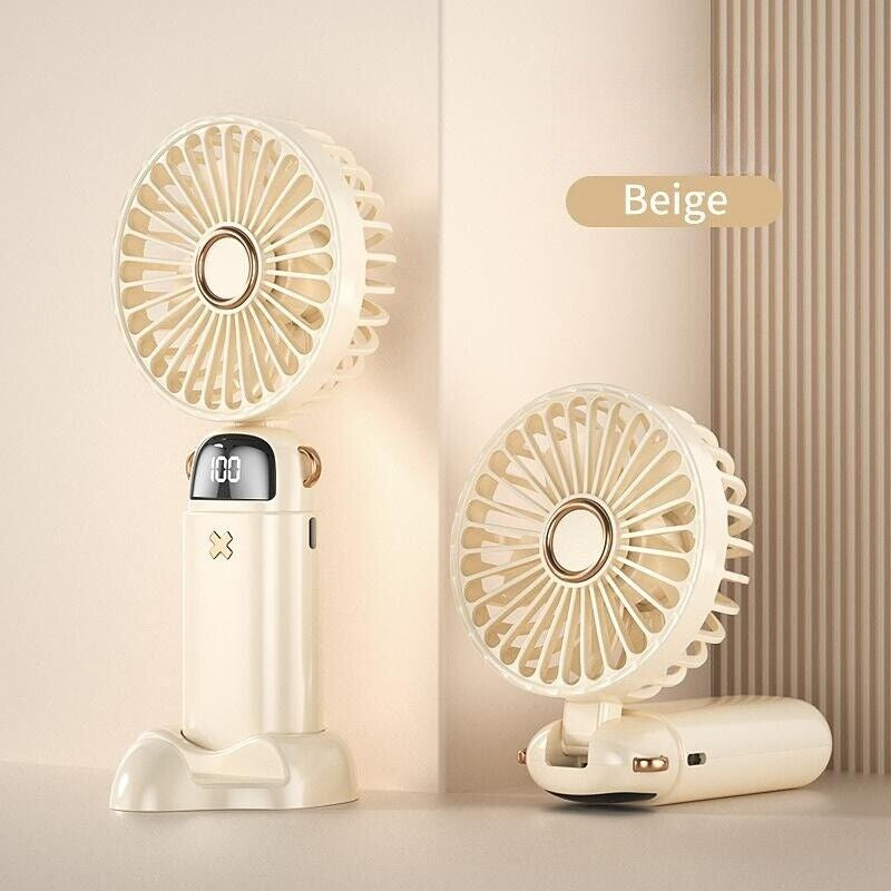 Portable Hand-Held Fan Mini Folding Desk Fan Cooler Cooling USB Rechargeable UK