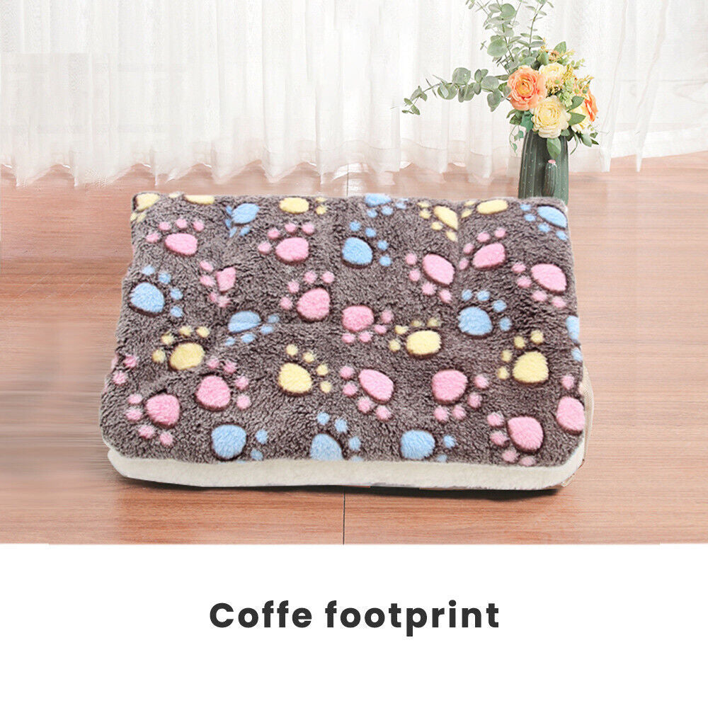 WARM PET BLANKET PAD CAT DOG BED SOFT FLEECE MAT WARM THERMAL RUG Pet Beds