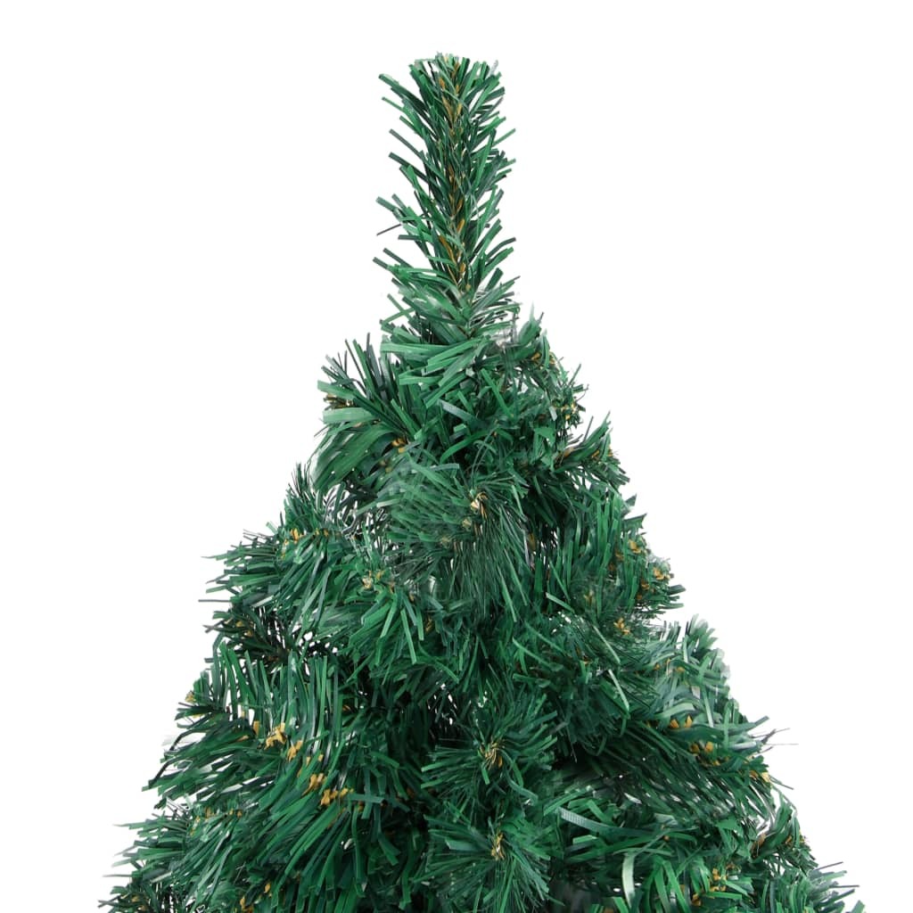 vidaXL Artificial Pre-lit Christmas Tree with Ball Set Green 150 cm PVC