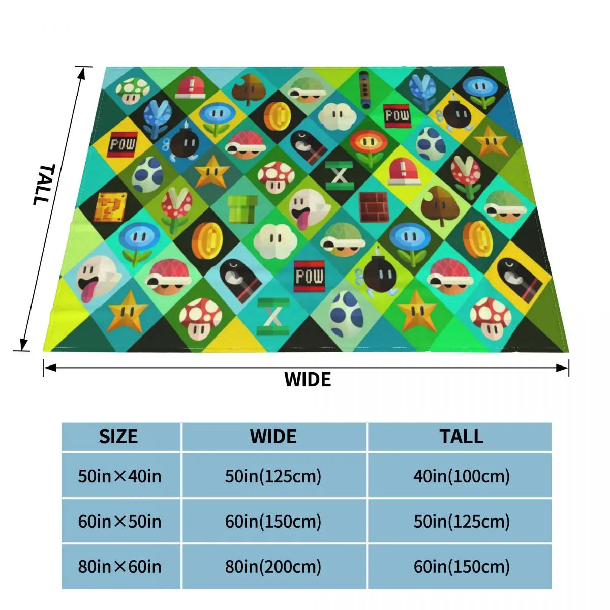 Gamer 3D Blanket Fleece Spring Autumn Kids Video Games Cool Soft Throw Blankets for Home Outdoor Bedspreads