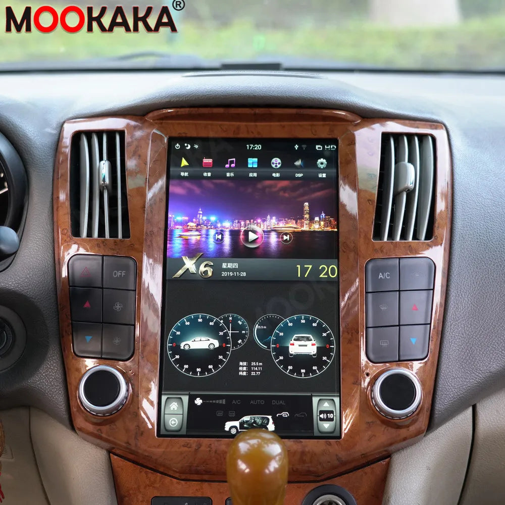 Android 9.0 4+64 Car GPS Navigation Car No DVD Player for Lexus RX RX300 RX330 RX350 RX400H 2003-2007 Radio Stereo Head Unit Dsp