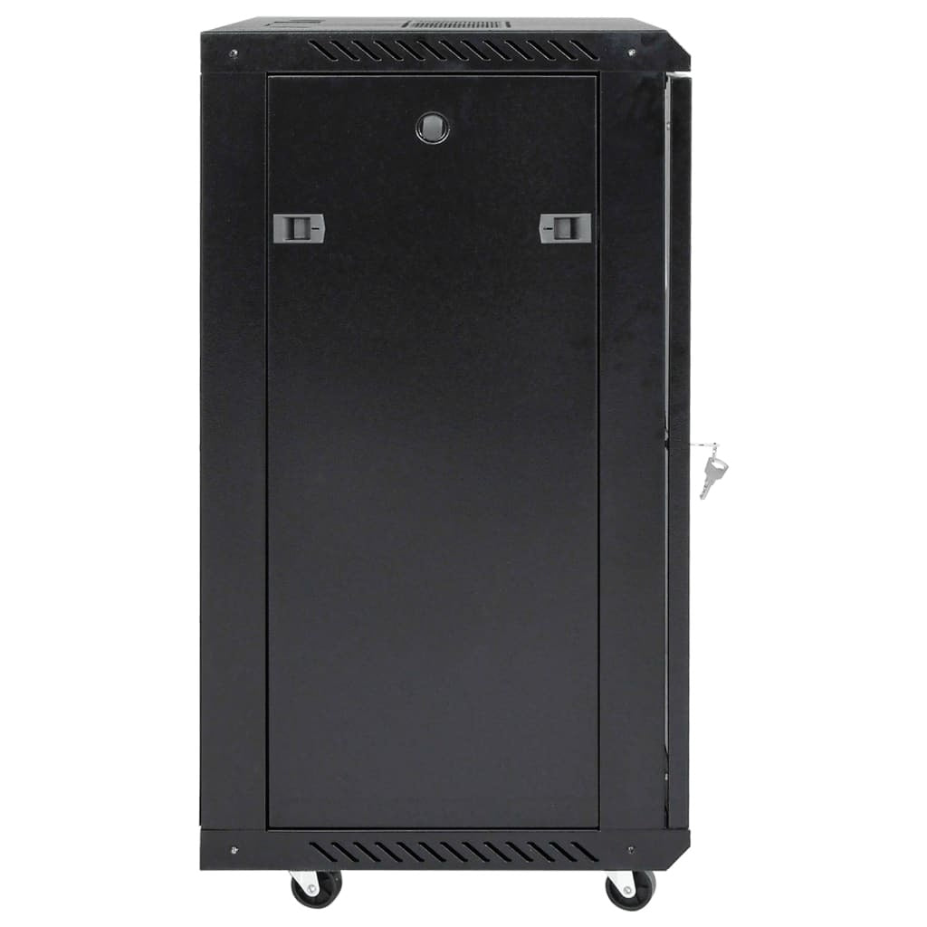 vidaXL 15U Network Cabinet 19" IP20 Black 53x40x80 cm