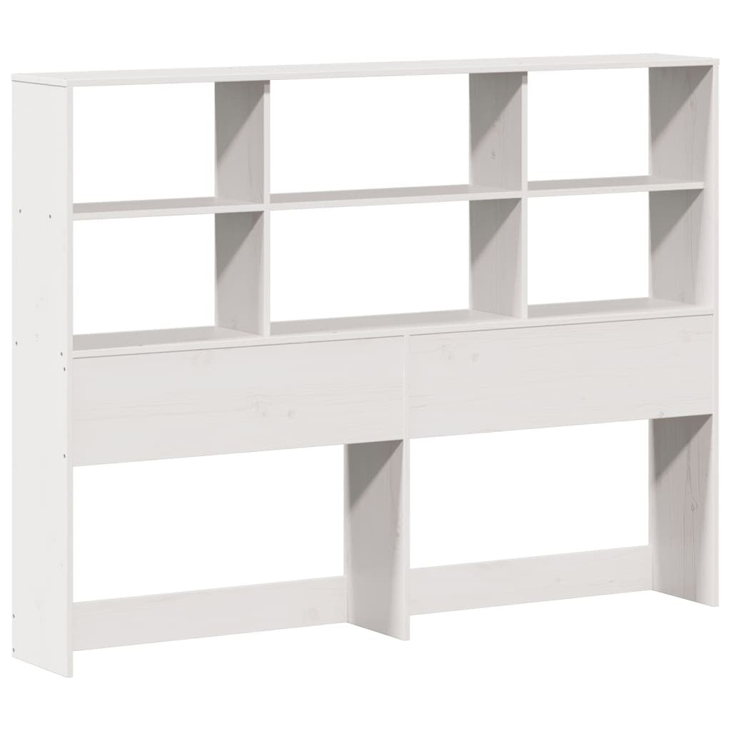 vidaXL Bookcase Bed without Mattress White 160x200cm Solid Wood Pine