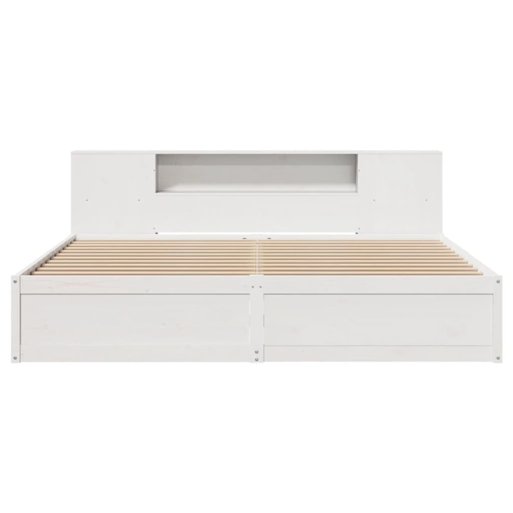 vidaXL Bed Frame without Mattress White 200x200 cm Solid Wood Pine