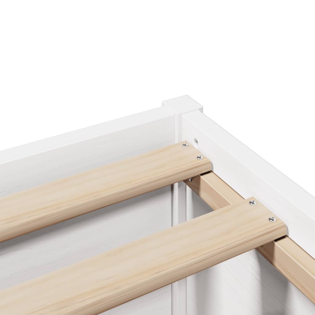 vidaXL Bed Frame without Mattress White 200x200 cm Solid Wood Pine