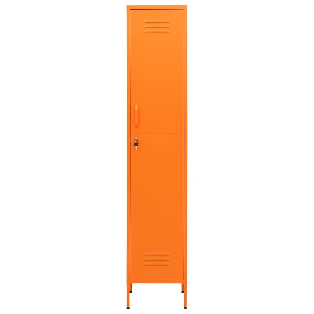 vidaXL Locker Cabinet Orange 35x46x180 cm Steel