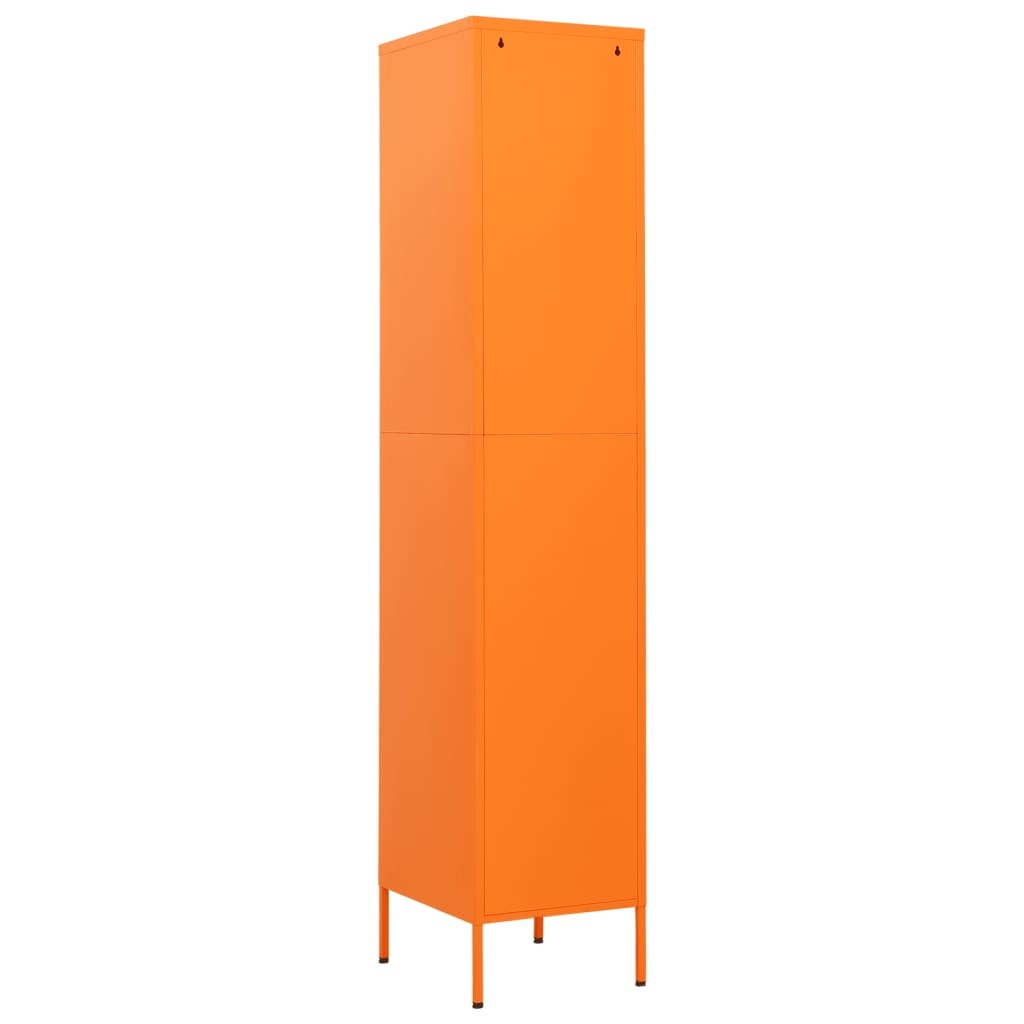 vidaXL Locker Cabinet Orange 35x46x180 cm Steel