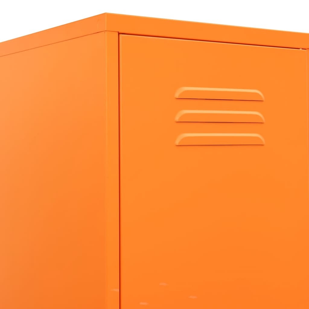 vidaXL Locker Cabinet Orange 35x46x180 cm Steel