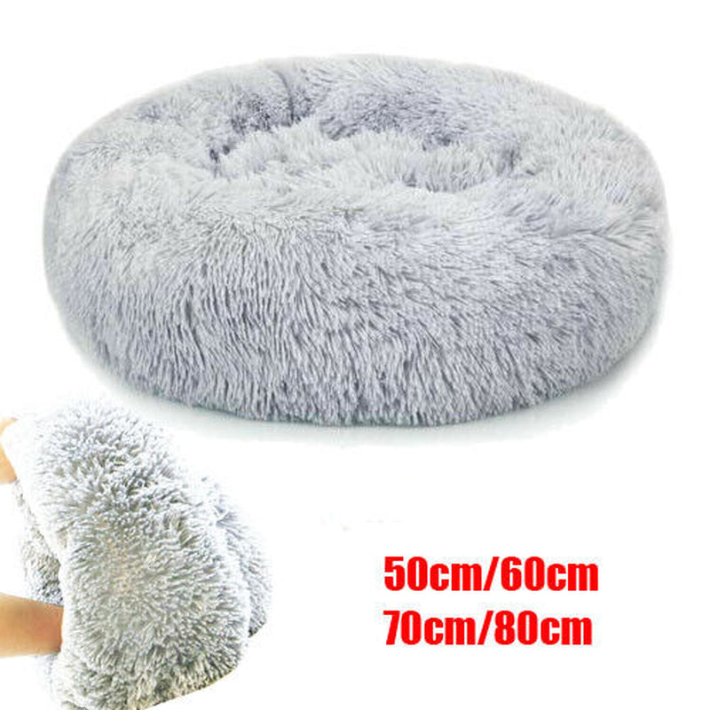 Extra Large Dog Cat Pet Calming Bed Comfy Fluffy Donut Dog Beds round Soft Plush