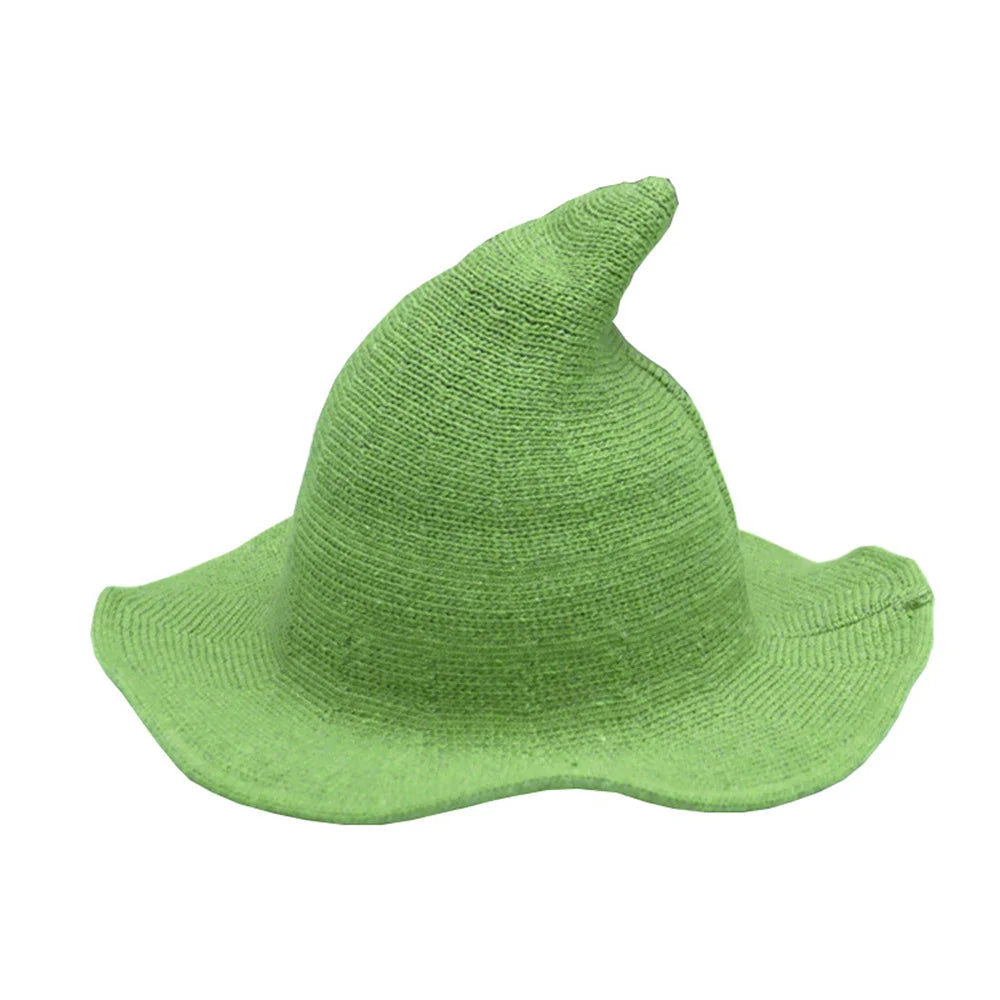 Halloween Knit Wool Wizard Hat Adult Kids Witch Caps Halloween Holiday Costume Props Festival Party Hat Halloween Decoration 할로윈