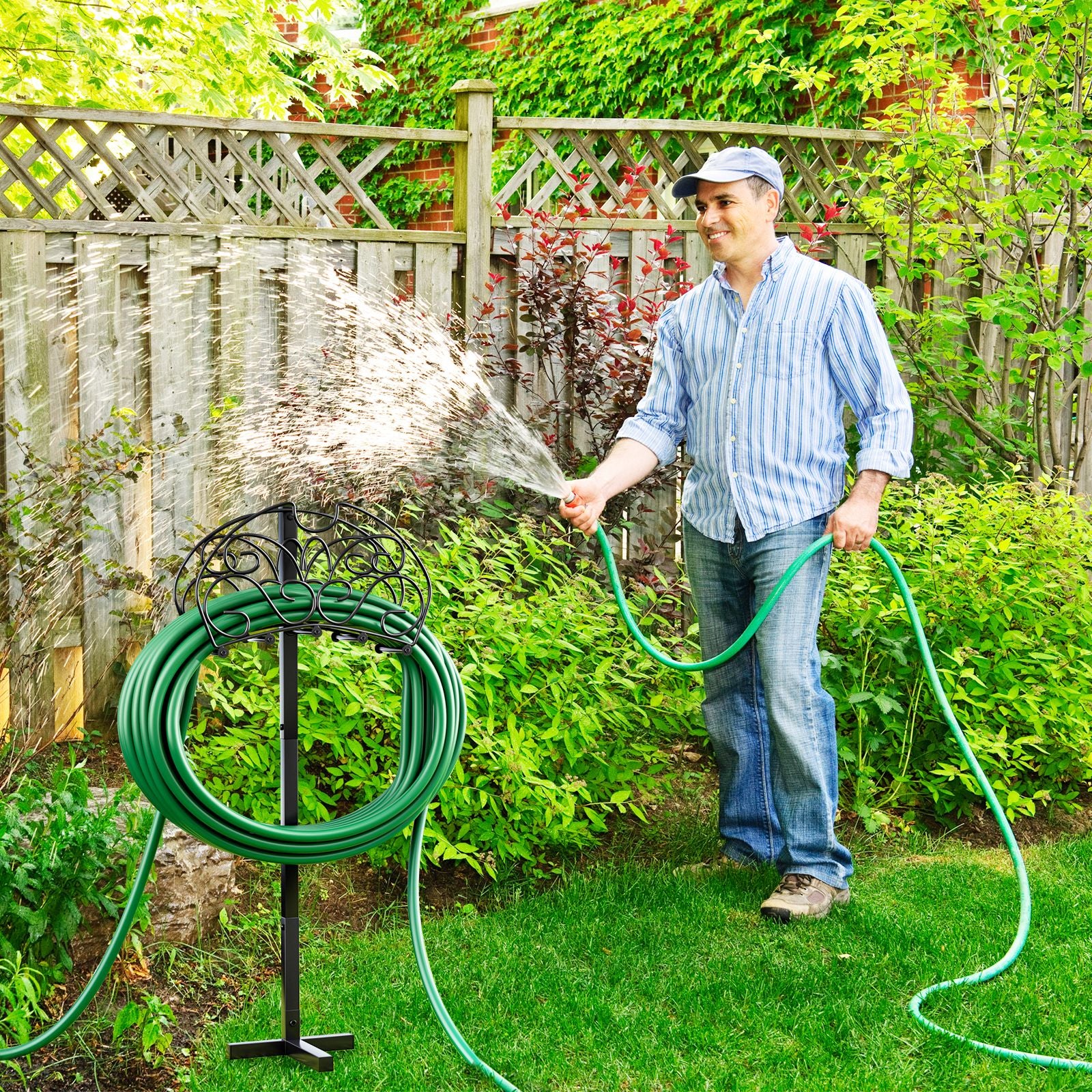 Garden Hose Holder for Outdoor Yard Garden Lawn