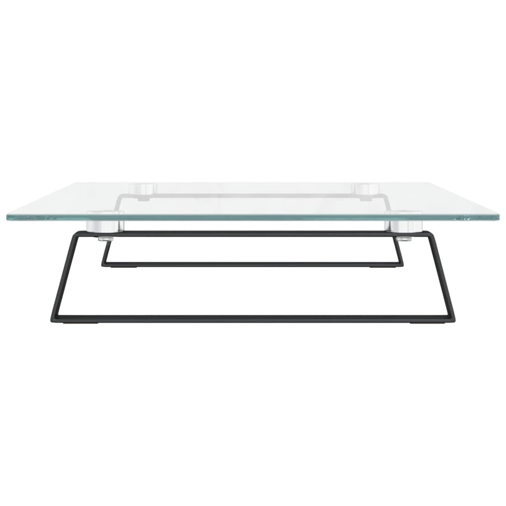 vidaXL Monitor Stand Black 60x35x8 cm Tempered Glass and Metal