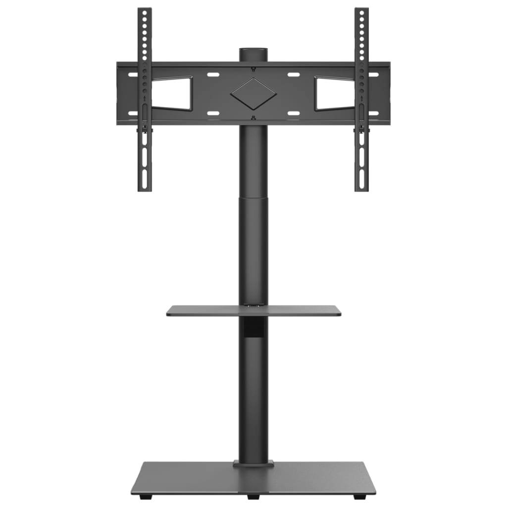 vidaXL Corner TV Stand 2-Tiers for 32-65 Inch Black